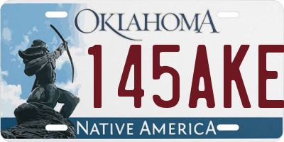 OK license plate 145AKE