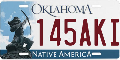 OK license plate 145AKI