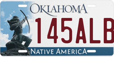 OK license plate 145ALB