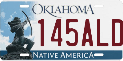 OK license plate 145ALD