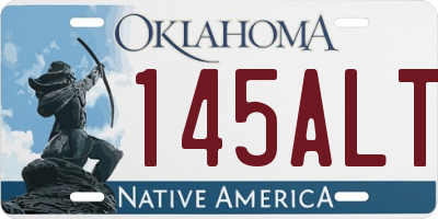OK license plate 145ALT
