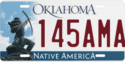 OK license plate 145AMA