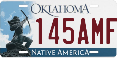 OK license plate 145AMF