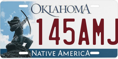 OK license plate 145AMJ