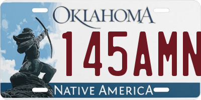 OK license plate 145AMN