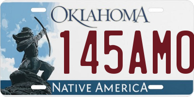 OK license plate 145AMO