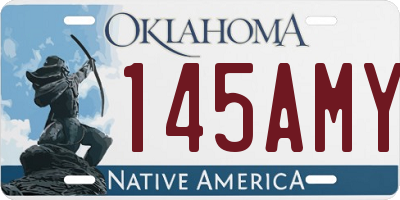 OK license plate 145AMY