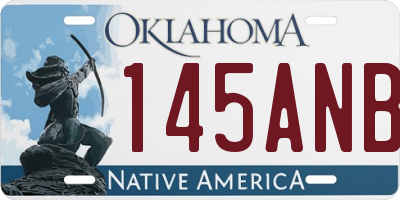 OK license plate 145ANB