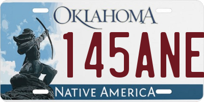 OK license plate 145ANE