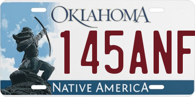 OK license plate 145ANF