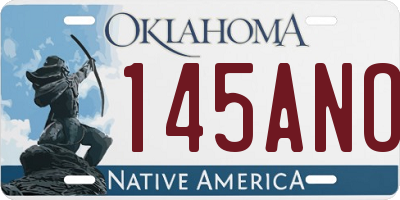 OK license plate 145ANO