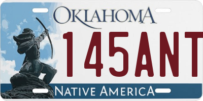 OK license plate 145ANT