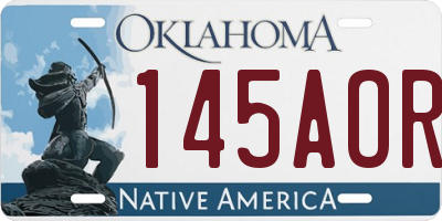 OK license plate 145AOR