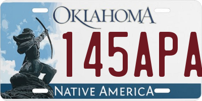 OK license plate 145APA