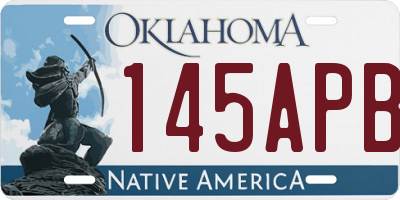 OK license plate 145APB