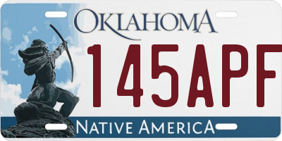 OK license plate 145APF