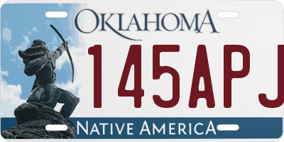 OK license plate 145APJ