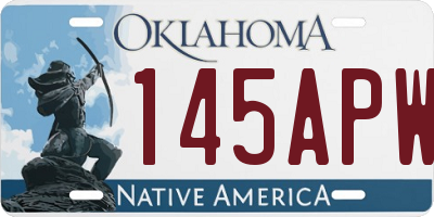 OK license plate 145APW