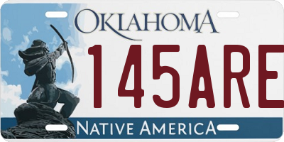 OK license plate 145ARE