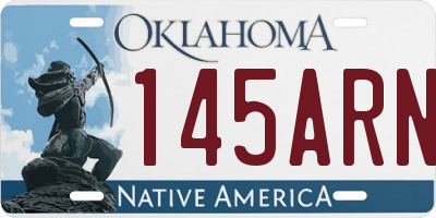OK license plate 145ARN