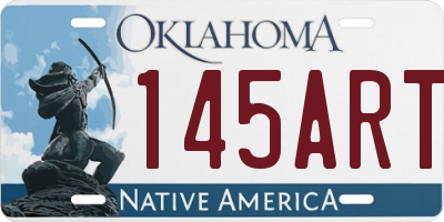 OK license plate 145ART