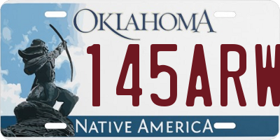 OK license plate 145ARW