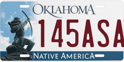 OK license plate 145ASA