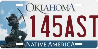 OK license plate 145AST