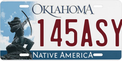 OK license plate 145ASY