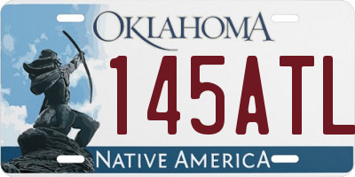 OK license plate 145ATL