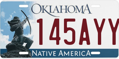 OK license plate 145AYY
