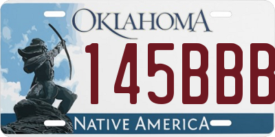 OK license plate 145BBB