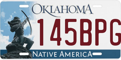 OK license plate 145BPG