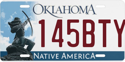 OK license plate 145BTY
