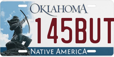 OK license plate 145BUT