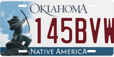 OK license plate 145BVW