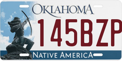 OK license plate 145BZP