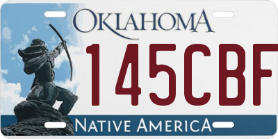 OK license plate 145CBF