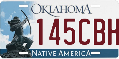 OK license plate 145CBH