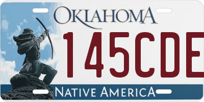 OK license plate 145CDE