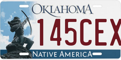 OK license plate 145CEX