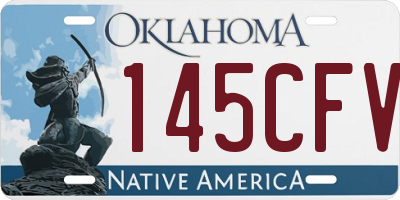 OK license plate 145CFV