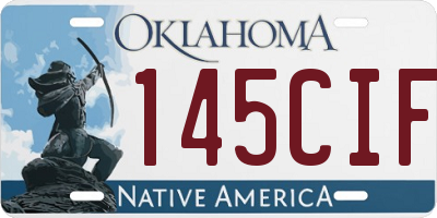 OK license plate 145CIF