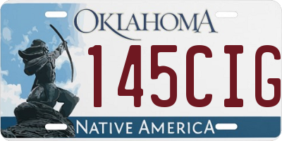 OK license plate 145CIG