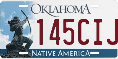 OK license plate 145CIJ