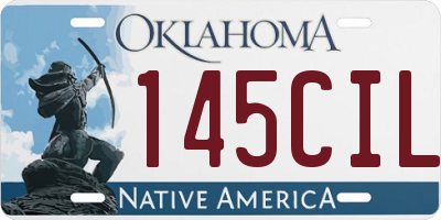 OK license plate 145CIL