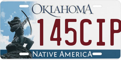 OK license plate 145CIP