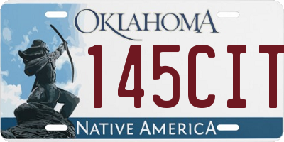 OK license plate 145CIT