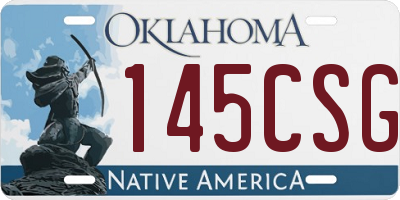 OK license plate 145CSG