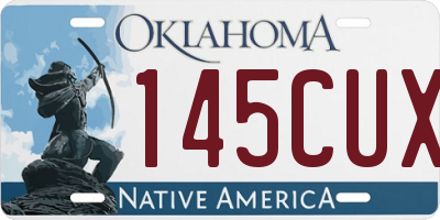 OK license plate 145CUX